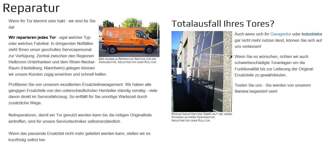 Torreparaturen aus  Heidelberg , Eppelheim, Dossenheim, Plankstadt, Leimen, Sandhausen, Schwetzingen 